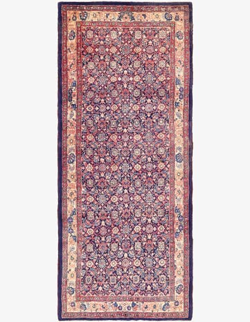4' 5 x 10' 5 Hand Knotted Farahan Persian Wool Runner Rug