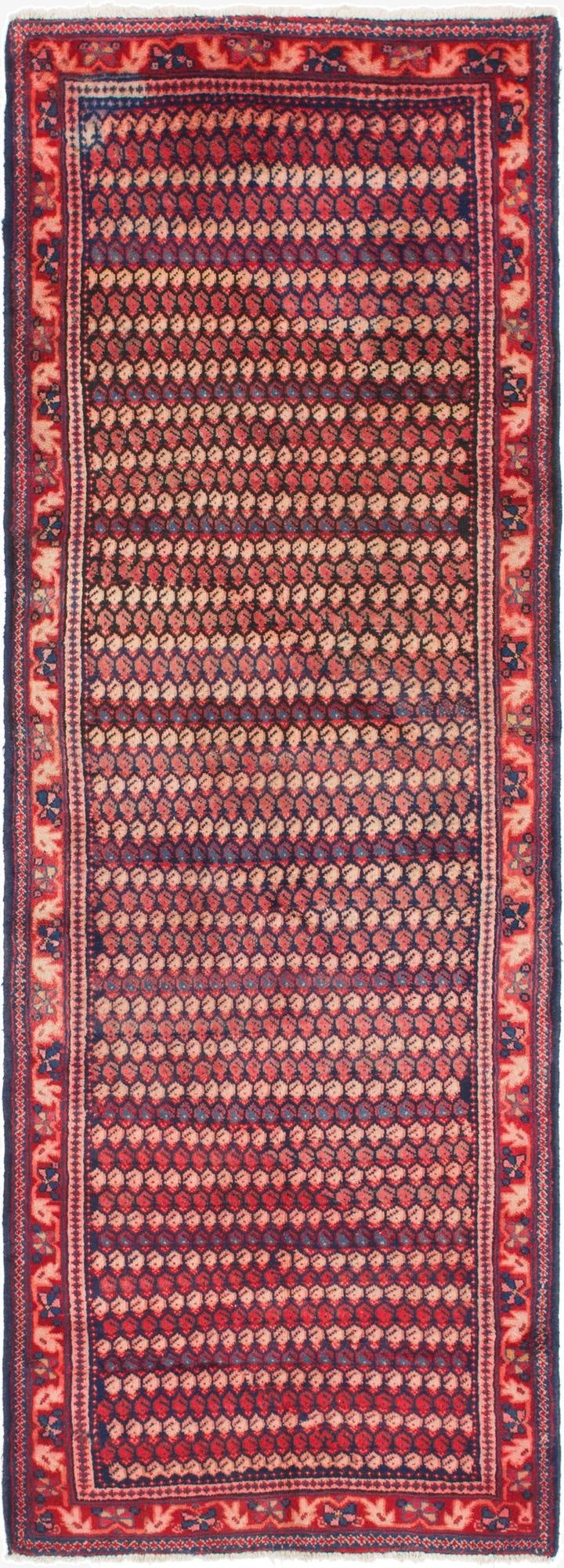 3' 8 x 10' 7  Hand Knotted Farahan Persian Wool Runner Rug