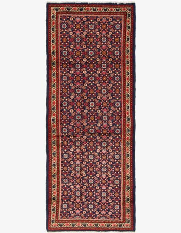 4' x 10' 3 Hand Knotted Farahan Persian Wool Runner Rug
