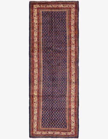 3' 6 x 10' 2 Hand Knotted Farahan Persian Wool Runner Rug