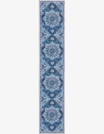 Navy Blue Washable Francesca Runner Rug