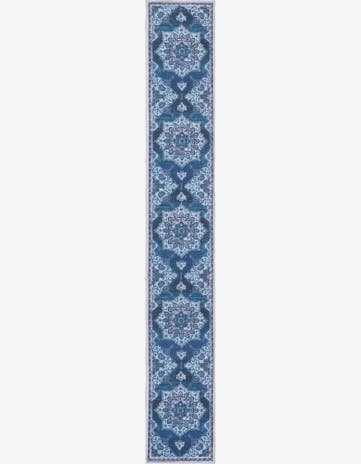Navy Blue Washable Francesca Runner Rug