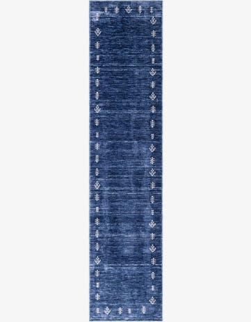 Navy Blue Gabbeh Runner Rug