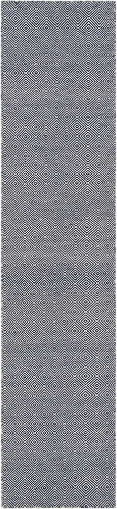 2' 7 x 12' Hand Woven Geo Trellis Flatweave Runner Rug