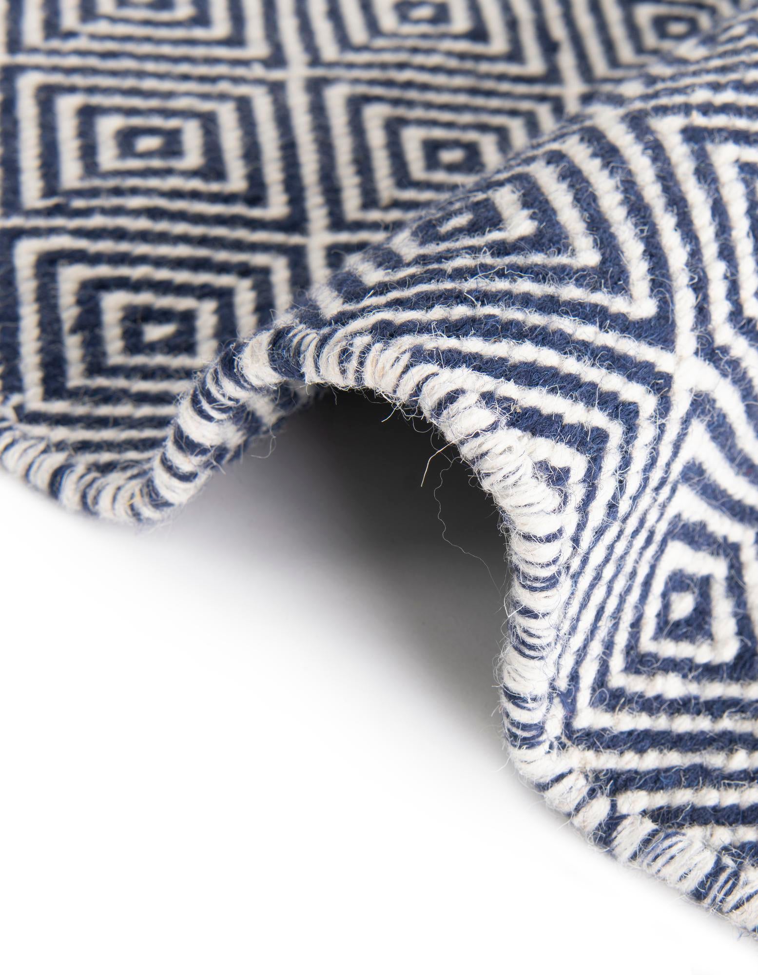 2' x 8' Hand Woven Geo Trellis Flatweave Runner Rug
