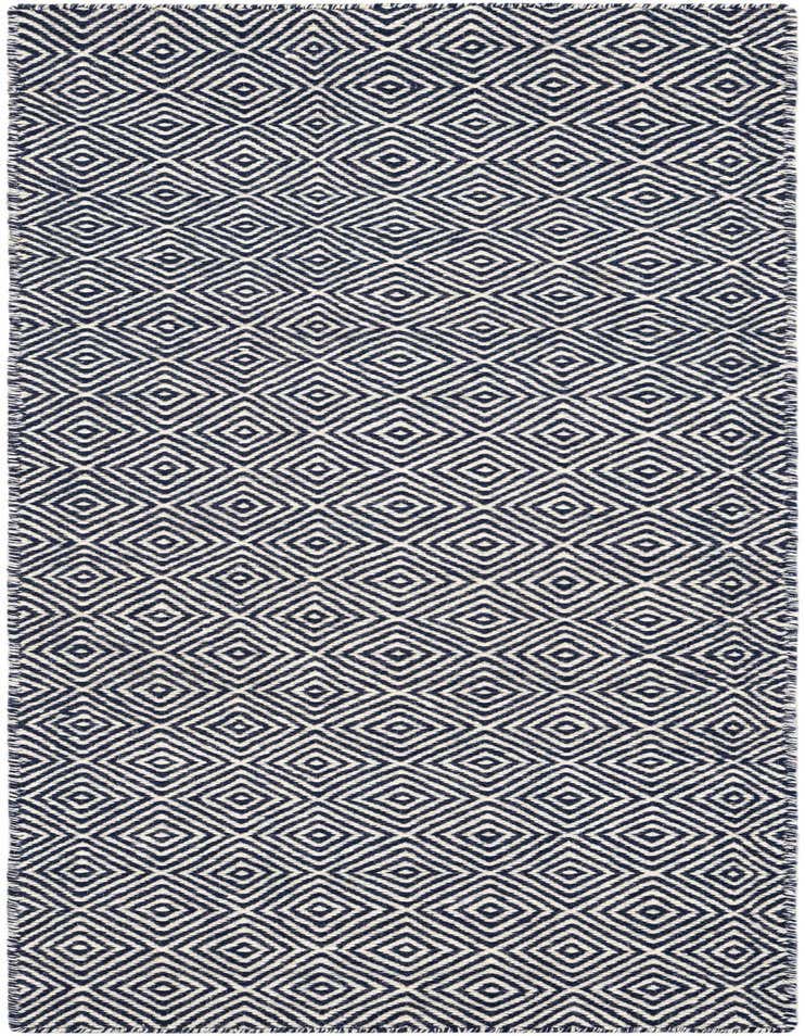 2' x 6' 1 Hand Woven Geo Trellis Flatweave Runner Rug