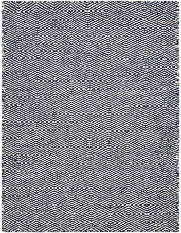 Detail image of 2' x 6' 1 Hand Woven Geo Trellis Flatweave Runner Rug