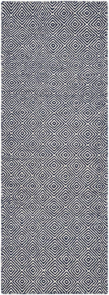 Detail image of 2' x 6' 1 Hand Woven Geo Trellis Flatweave Runner Rug