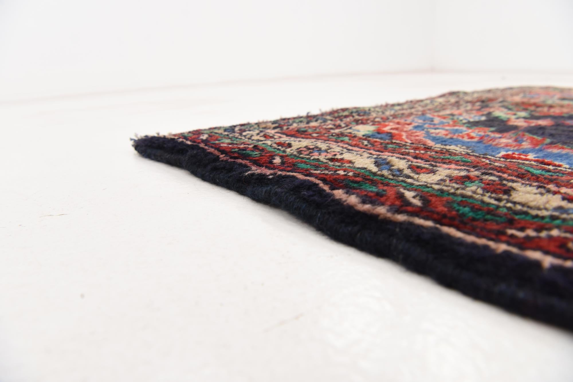 3' 7 x 9' 9 Hand Knotted Hamedan Persian Wool Runner Rug