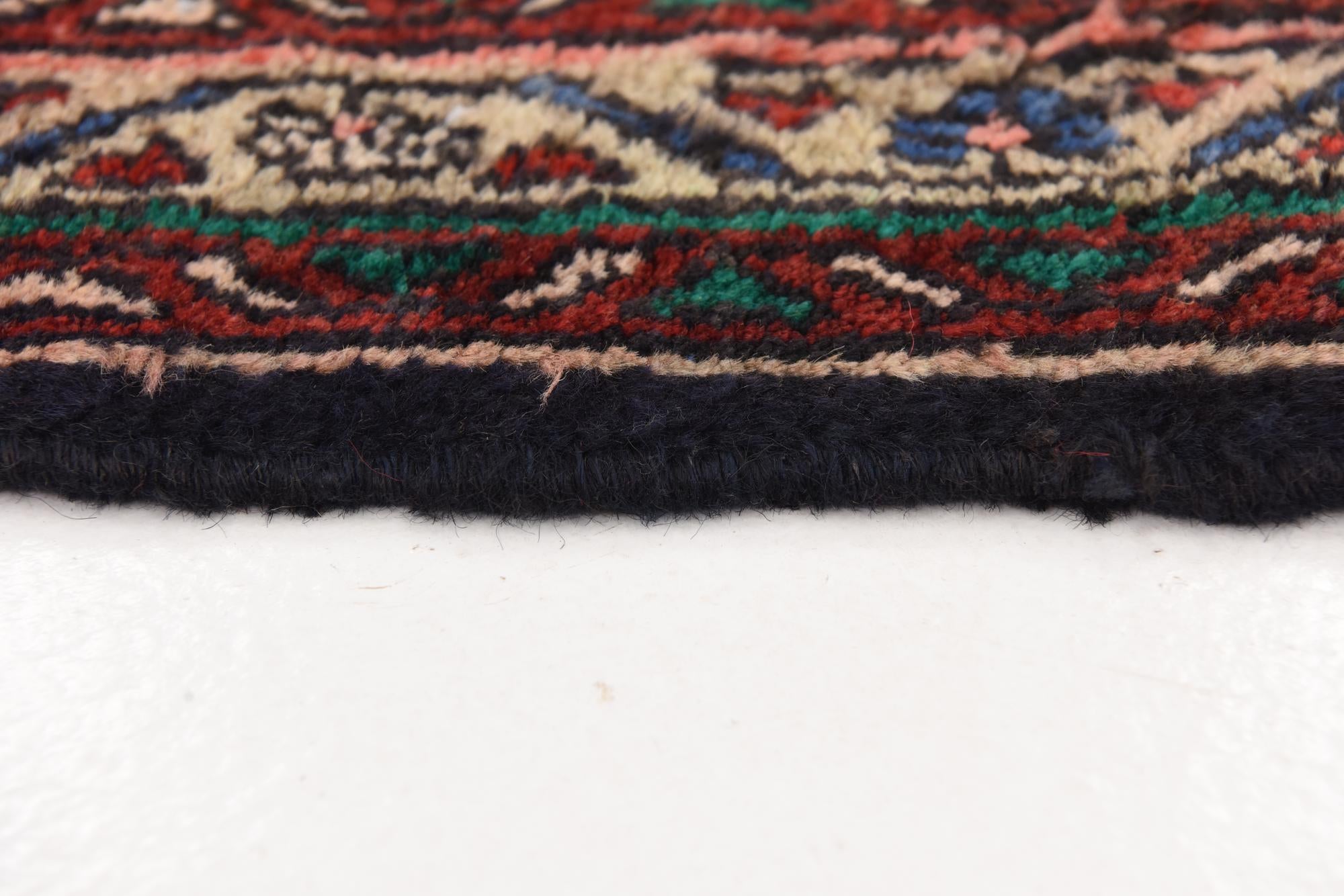 3' 7 x 9' 9 Hand Knotted Hamedan Persian Wool Runner Rug