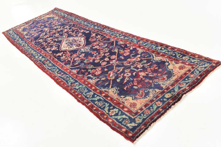 105cm x 340cm anudado a mano Hamedan Alfombra Persa Lana Pasillera