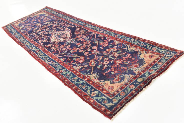 Detail image of 105cm x 340cm anudado a mano Hamedan Alfombra Persa Lana Pasillera