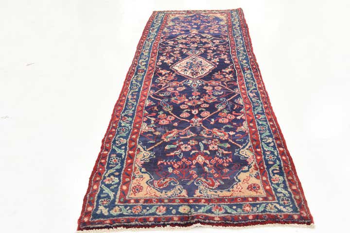 105cm x 340cm anudado a mano Hamedan Alfombra Persa Lana Pasillera