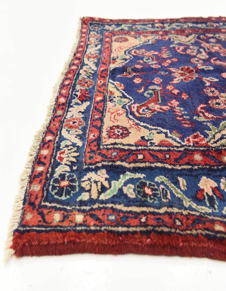 Detail image of 3' 5 x 11' 1  Hand Knotted Hamedan Persian Wool Runner Rug
