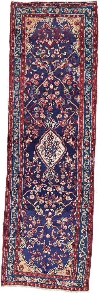 105cm x 340cm anudado a mano Hamedan Alfombra Persa Lana Pasillera