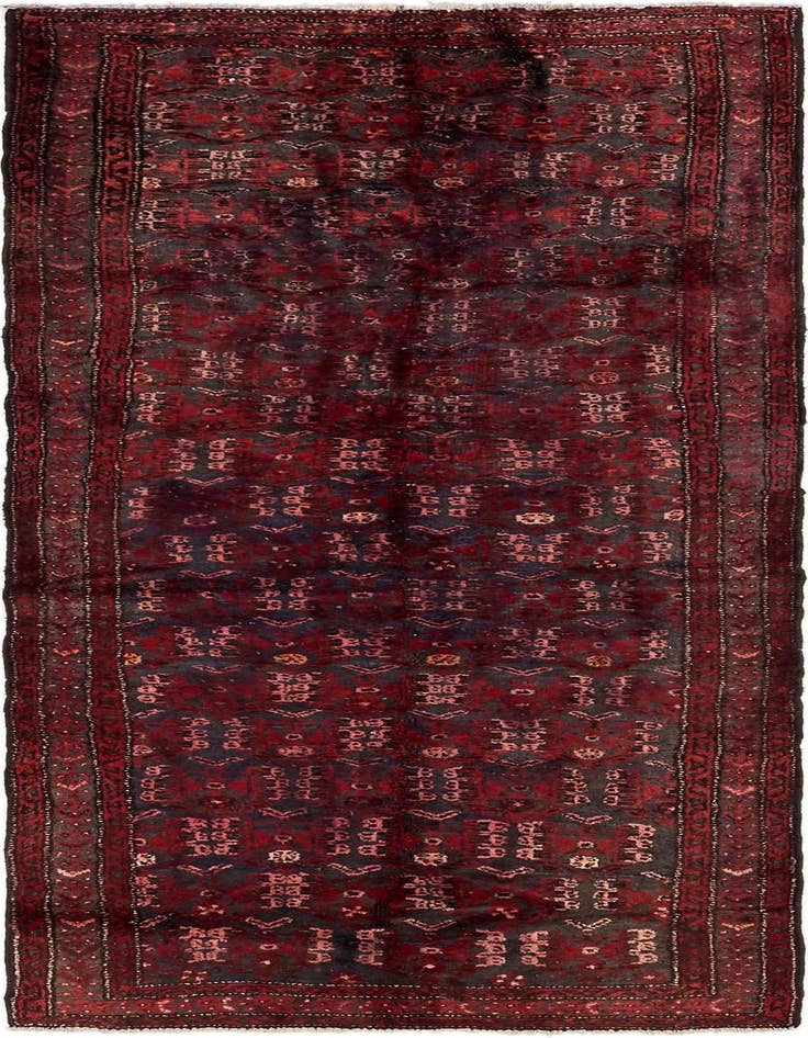 Detail image of 3' 6 x 9' 7 Hand Knotted Hamedan Persian Wool Runner Rug