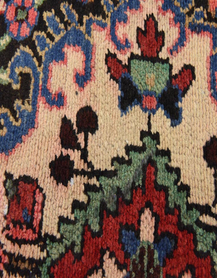 Detail image of 3' 7 x 9' 10  Hand Knotted Hamedan Persian Wool Runner Rug