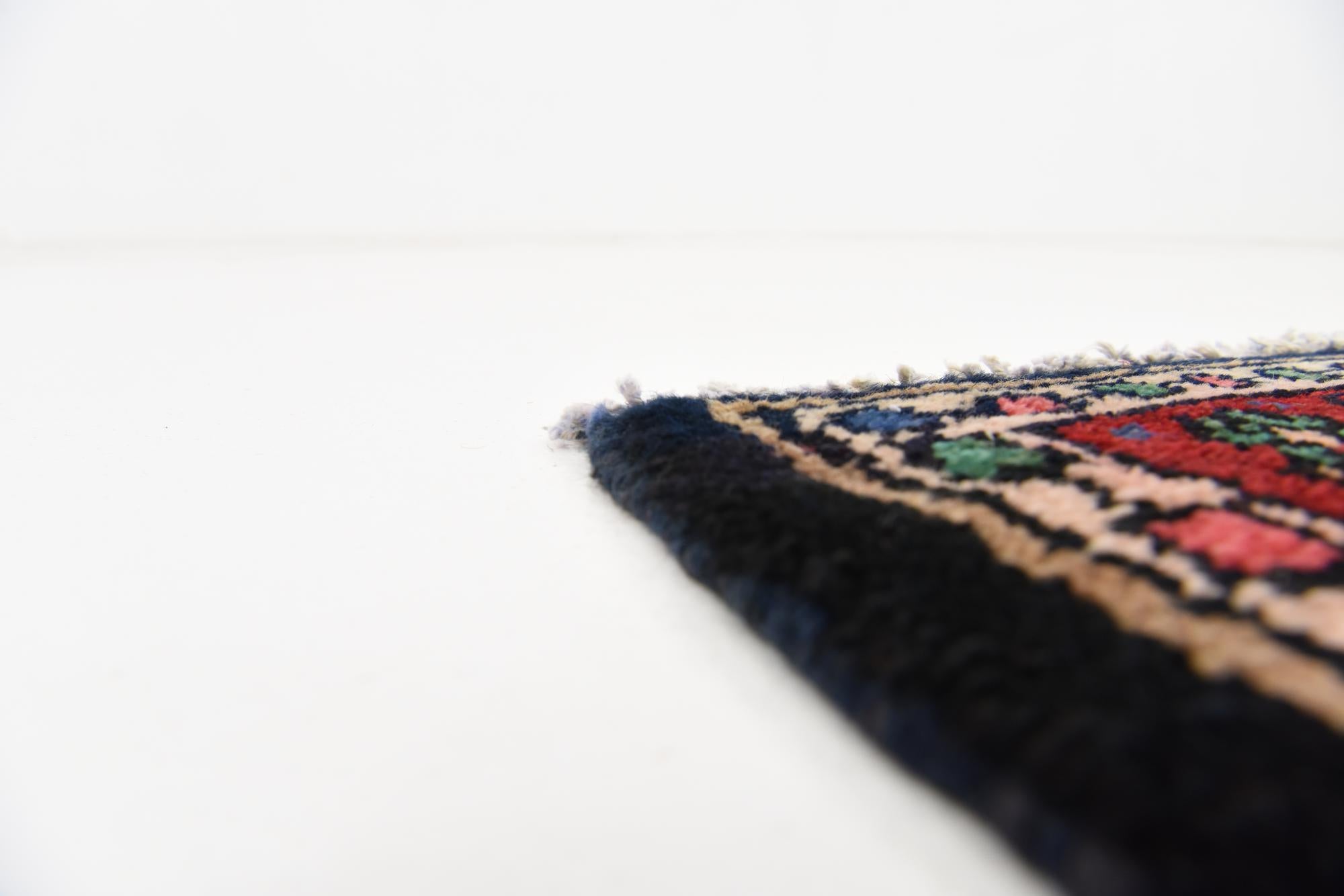 3' 7 x 9' 10 Hand Knotted Hamedan Persian Wool Runner Rug