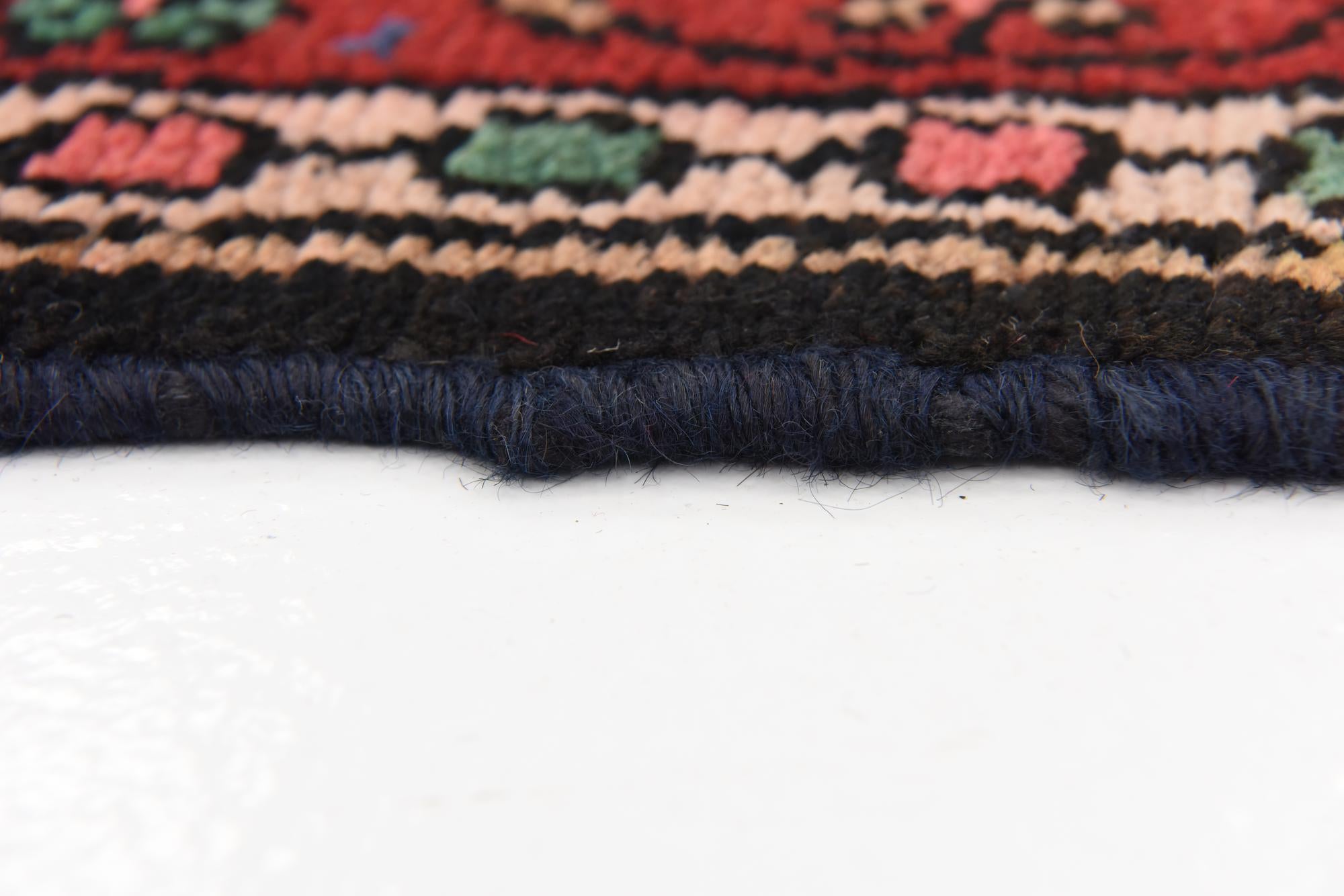 3' 7 x 9' 10 Hand Knotted Hamedan Persian Wool Runner Rug