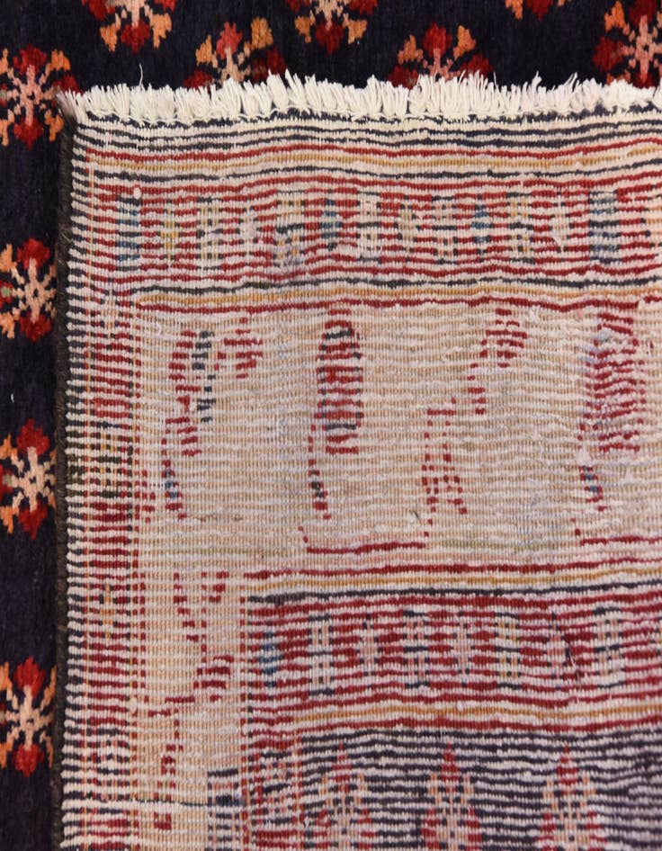 Detail image of 4' 3 x 11' 1  Hand Knotted Hamedan Persian Wool Runner Rug