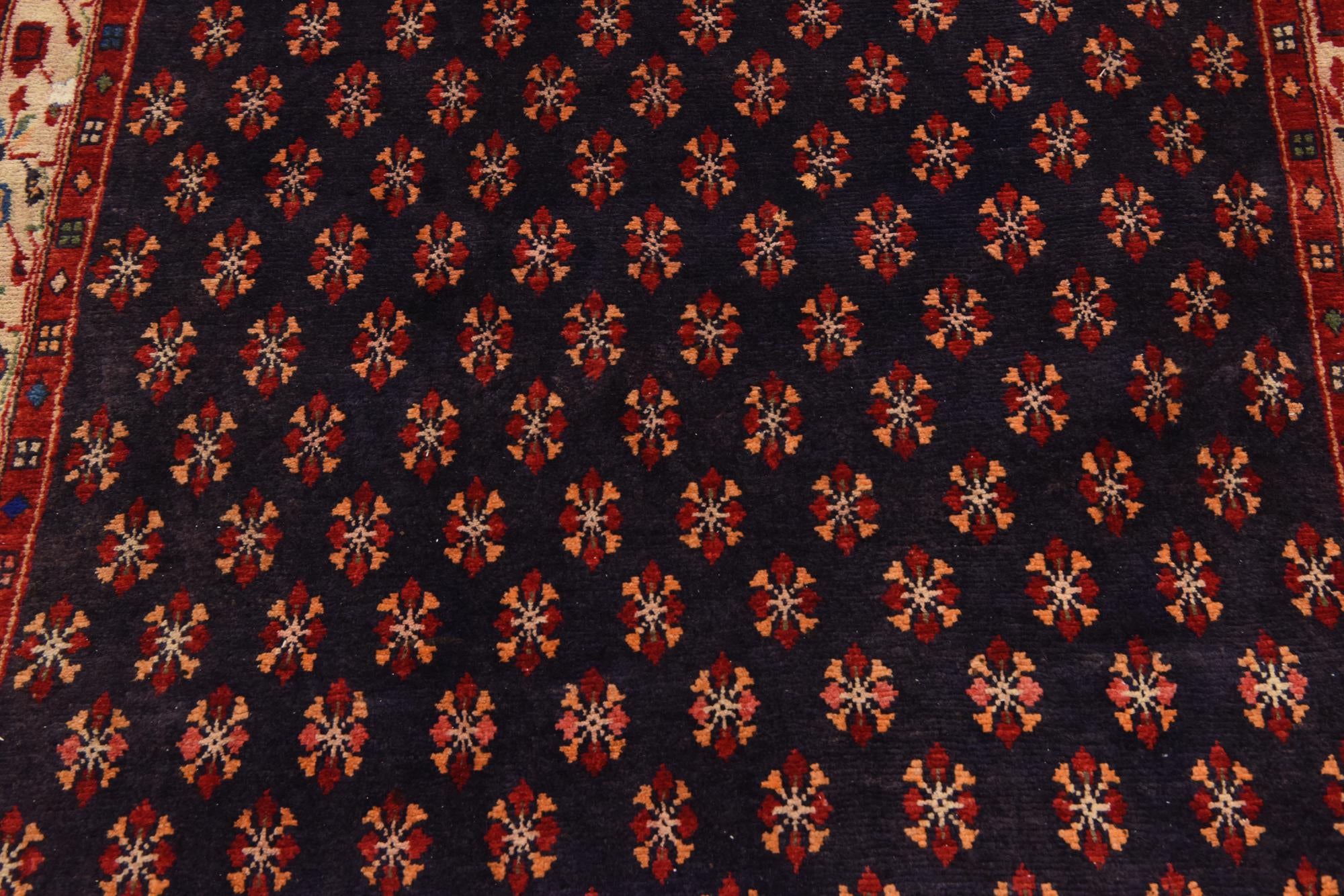 130cm x 340cm anudado a mano Hamedan Alfombra Persa Lana Pasillera