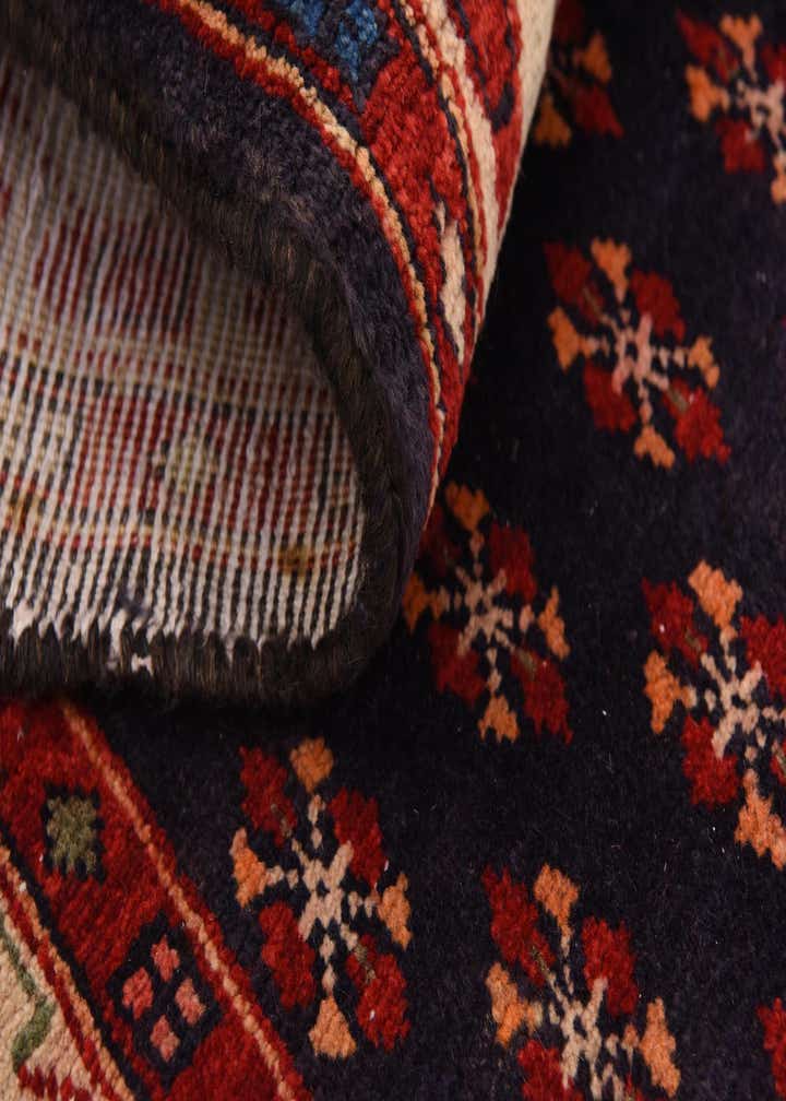 4' 3 x 11' 1 Hand Knotted Hamedan Persian Wool Runner Rug