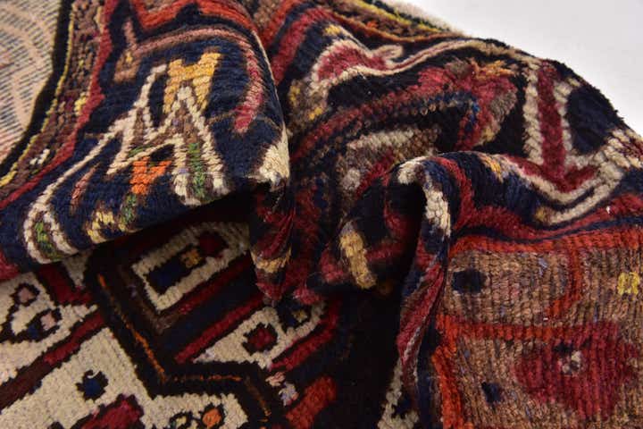 3' 6 x 10' 3 Hand Knotted Hamedan Persian Wool Runner Rug