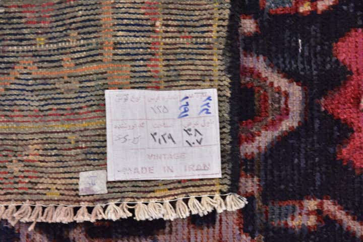 3' 6 x 10' 3 Hand Knotted Hamedan Persian Wool Runner Rug