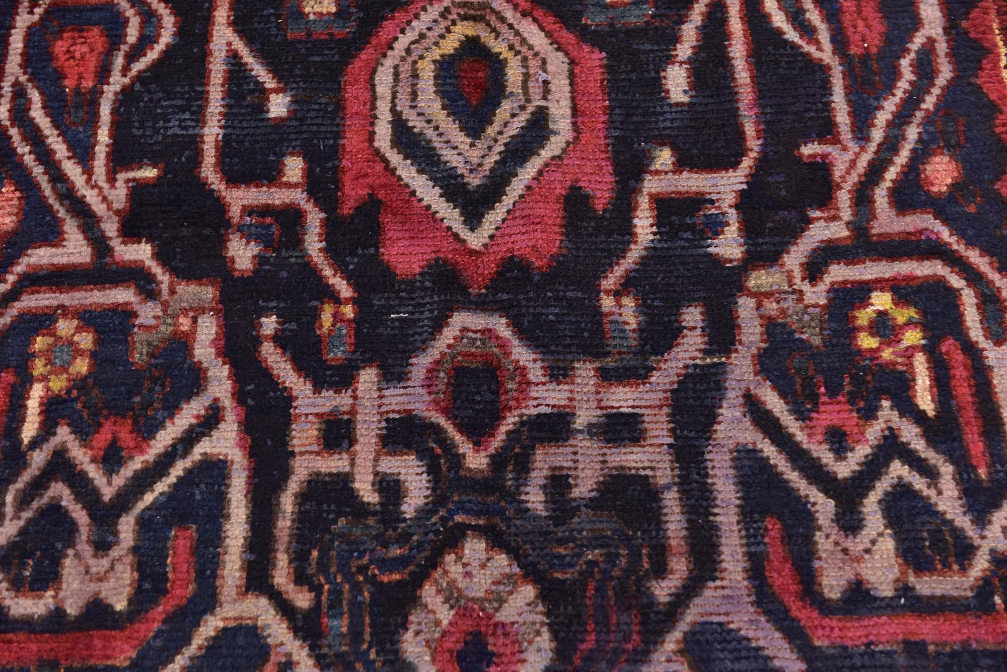 105cm x 310cm Hand Knotted Hamedan Persian Wool Runner Rug