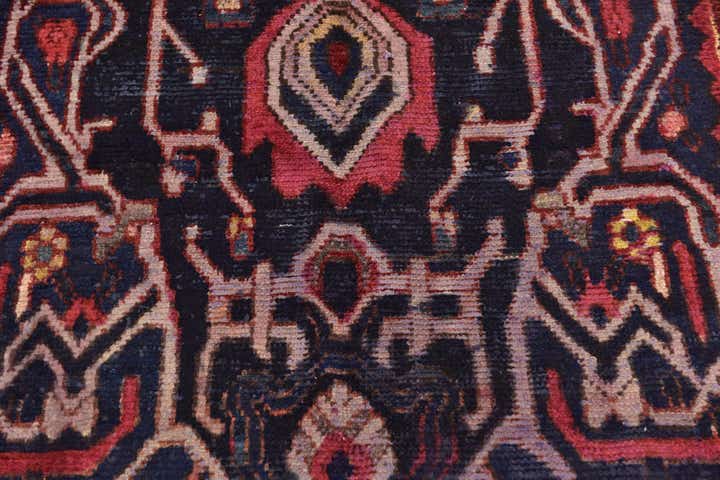 3' 6 x 10' 3 Hand Knotted Hamedan Persian Wool Runner Rug