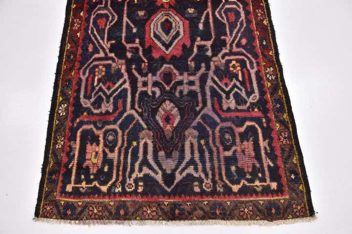 3' 6 x 10' 3 Hand Knotted Hamedan Persian Wool Runner Rug