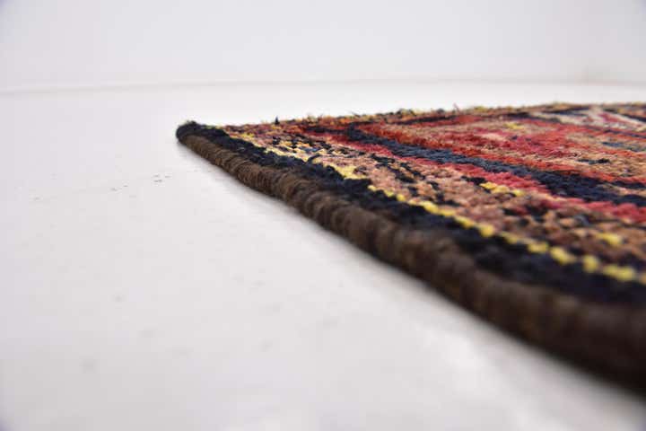 3' 6 x 10' 3 Hand Knotted Hamedan Persian Wool Runner Rug