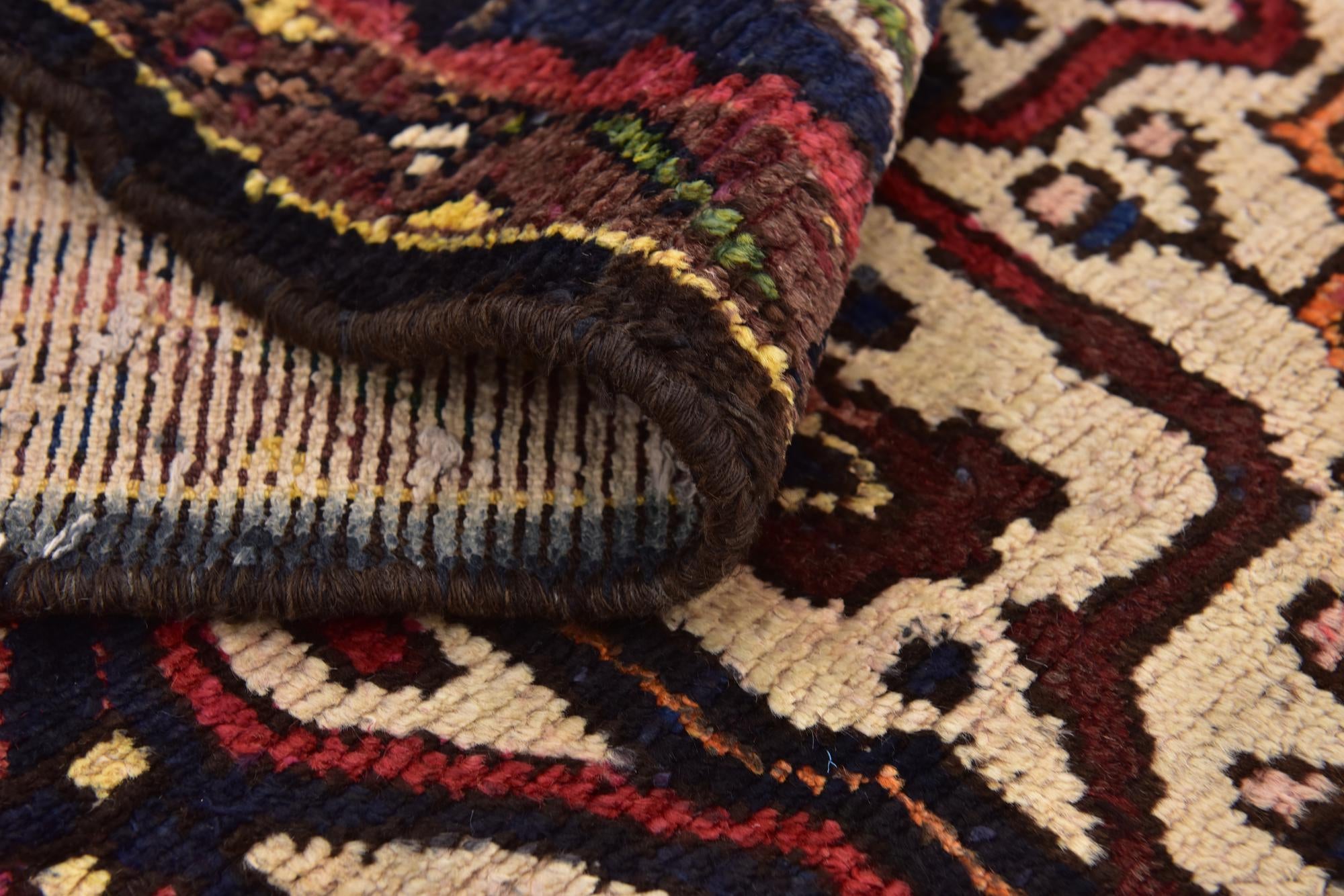 105cm x 310cm Hand Knotted Hamedan Persian Wool Runner Rug