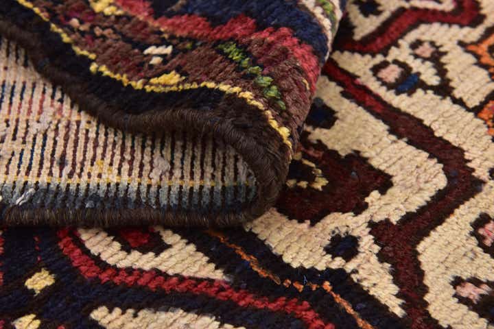 3' 6 x 10' 3 Hand Knotted Hamedan Persian Wool Runner Rug