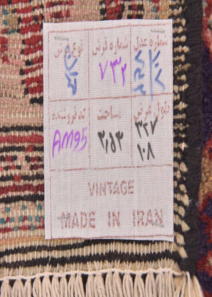 3' 7 x 10' 8 Hand Knotted Hamedan Persian Wool Runner Rug