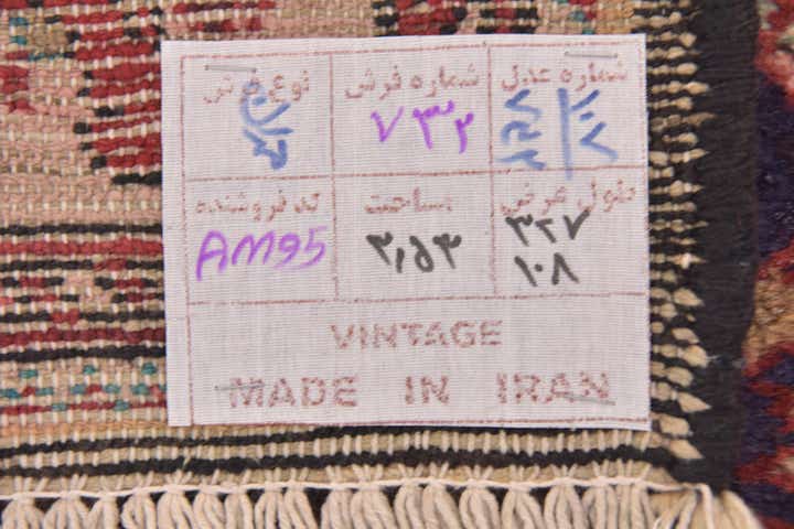 3' 7 x 10' 8 Hand Knotted Hamedan Persian Wool Runner Rug