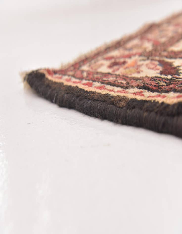 Detail image of 3' 7 x 10' 8  Hand Knotted Hamedan Persian Wool Runner Rug