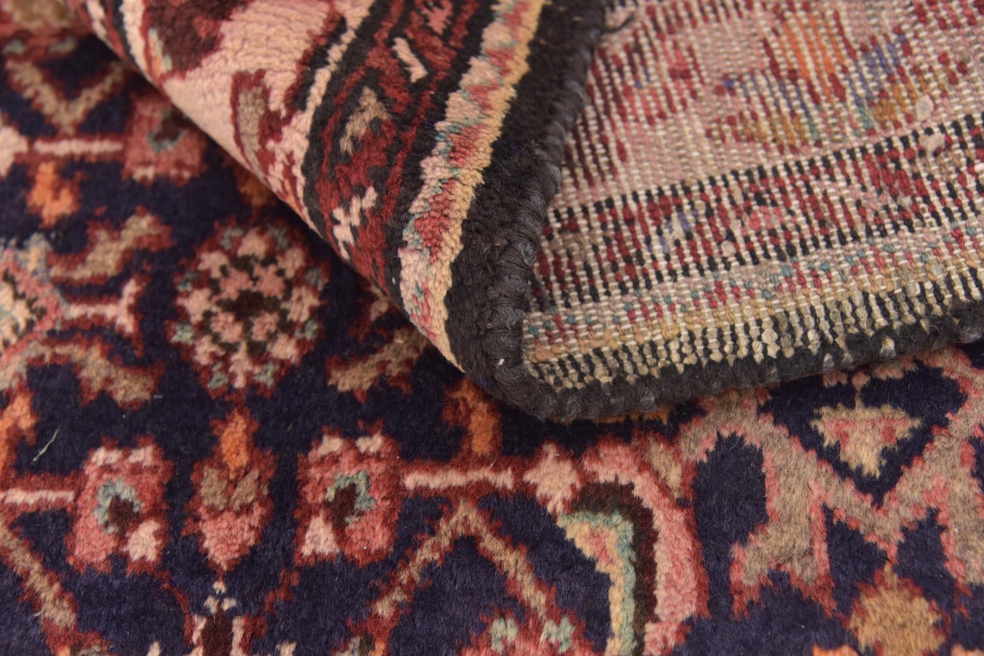 3' 7 x 10' 8 Hand Knotted Hamedan Persian Wool Runner Rug