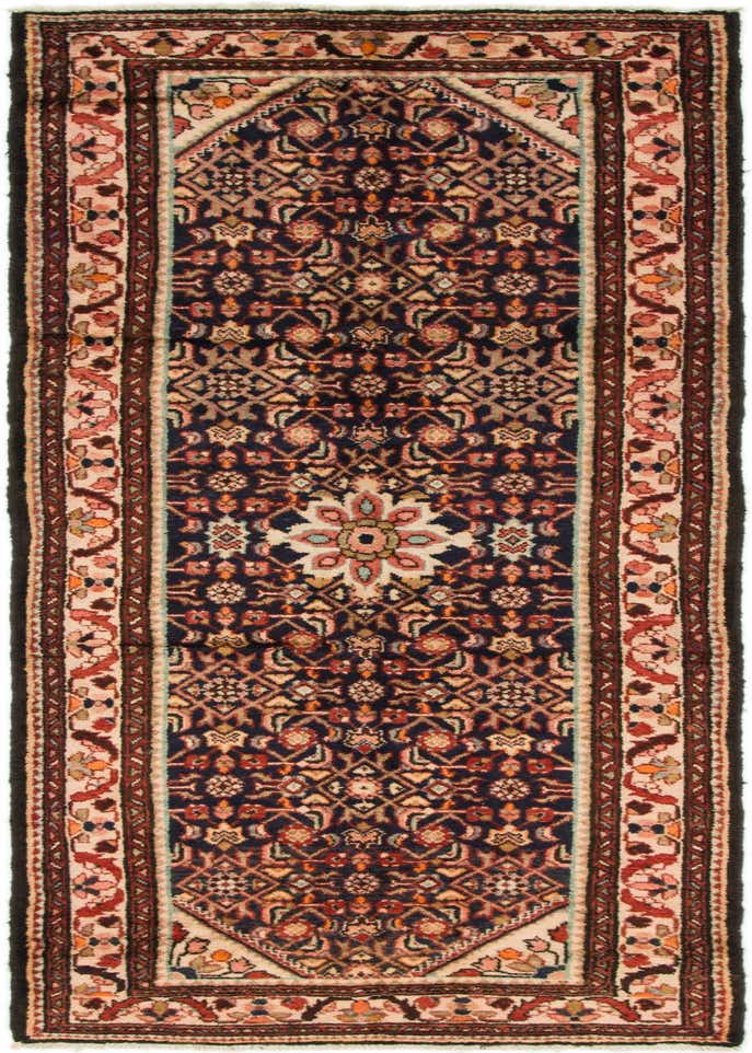 3' 7 x 10' 8 Hand Knotted Hamedan Persian Wool Runner Rug