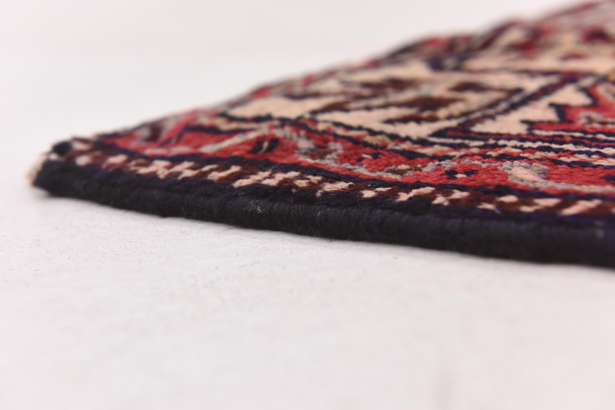 4' 6 x 9' 3 Hand Knotted Hamedan Persian Wool Runner Rug