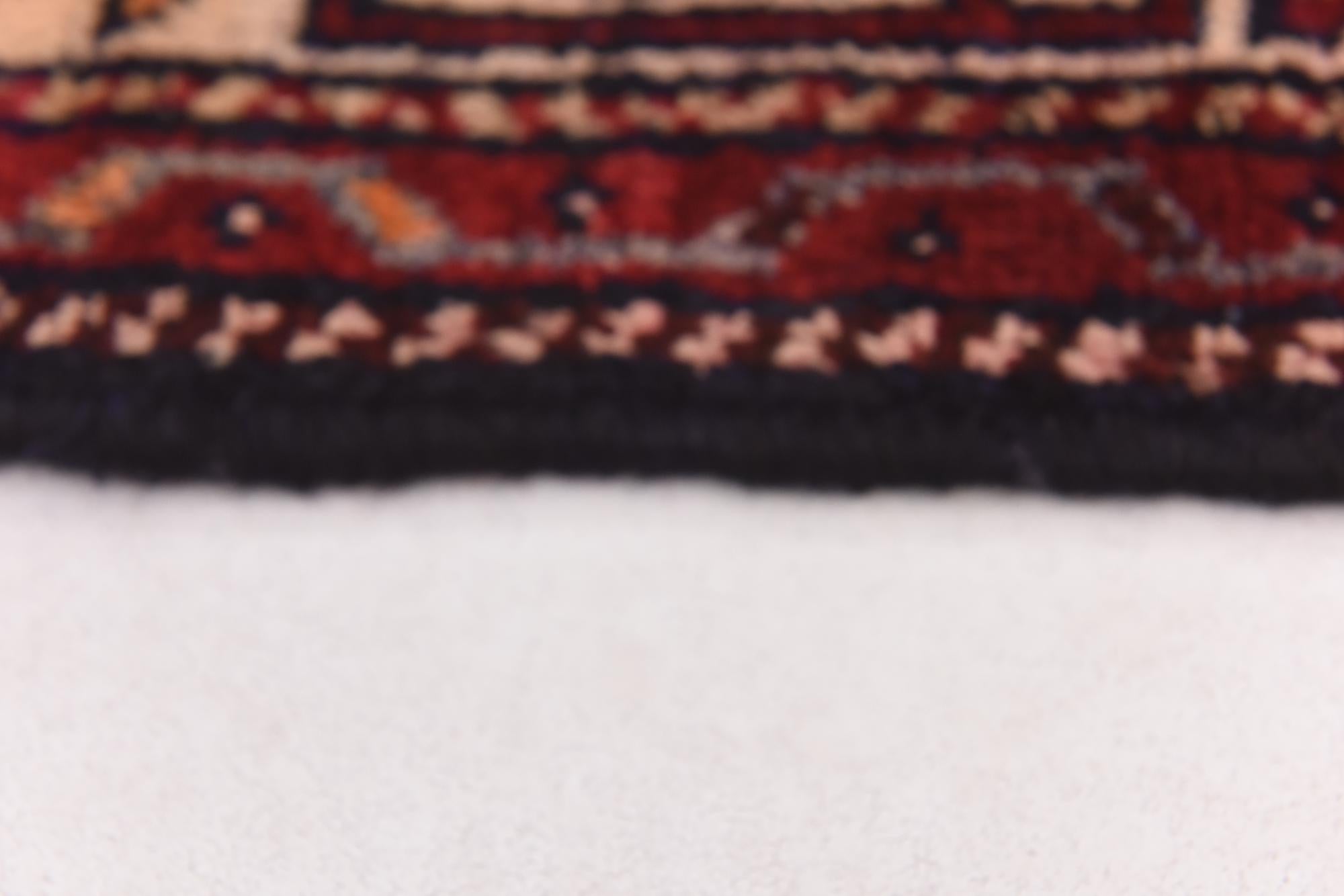 4' 6 x 9' 3 Hand Knotted Hamedan Persian Wool Runner Rug