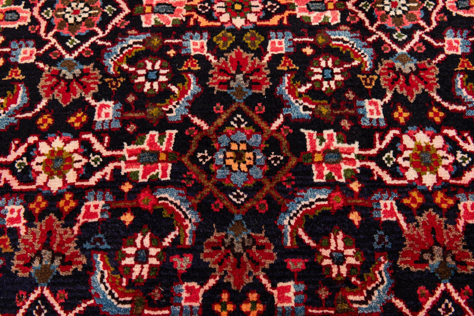 3' 3 x 13' 7 Hand Knotted Hamedan Persian Wool Runner Rug