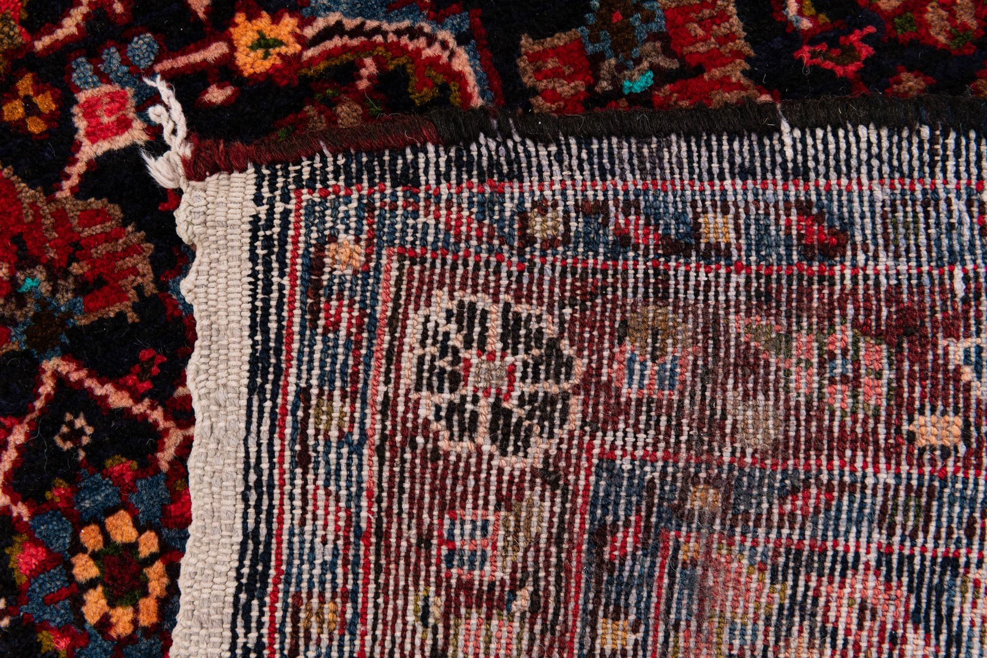 3' 3 x 13' 7 Hand Knotted Hamedan Persian Wool Runner Rug