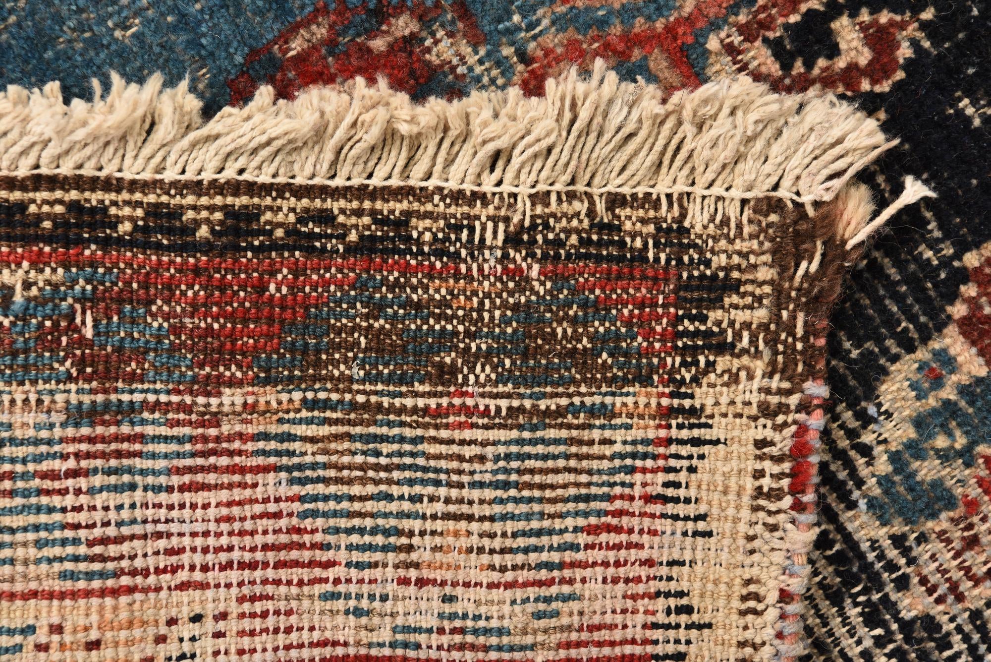 4' 4 x 9' 8 Hand Knotted Hamedan Persian Wool Runner Rug