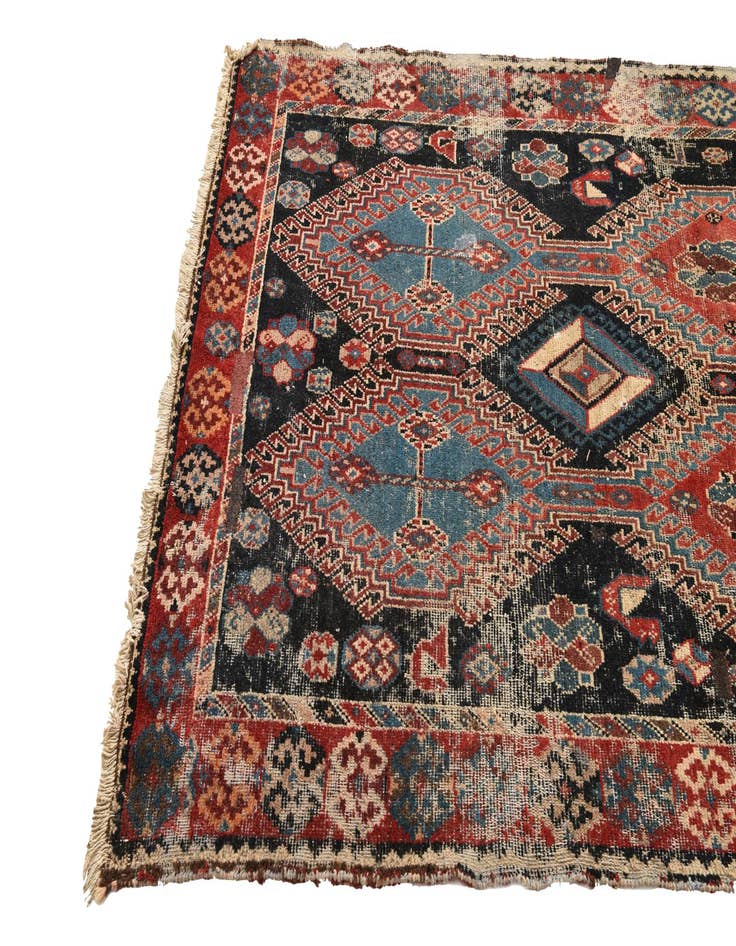 Detail image of 4' 4 x 9' 8  Hand Knotted Hamedan Persian Wool Runner Rug