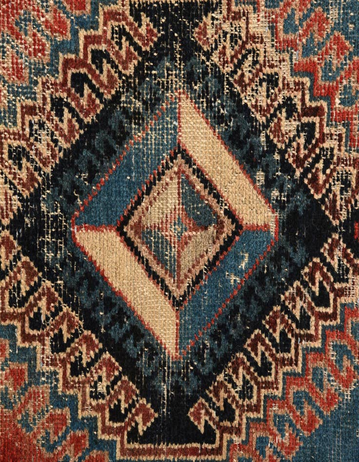 Detail image of 4' 4 x 9' 8  Hand Knotted Hamedan Persian Wool Runner Rug