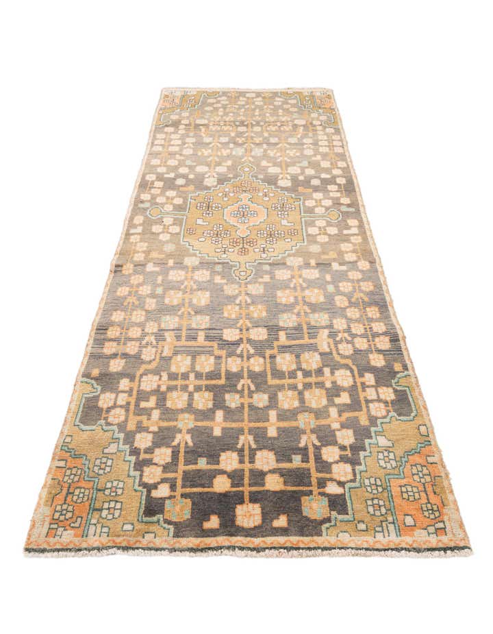 3' 4 x 9' 10 Hand Knotted Hamedan Persian Wool Runner Rug