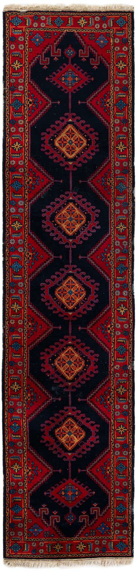 2' 10 x 12' 2 Hand Knotted Hamedan Persian Wool Runner Rug
