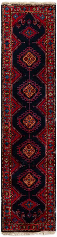 2' 10 x 12' 2 Hand Knotted Hamedan Persian Wool Runner Rug