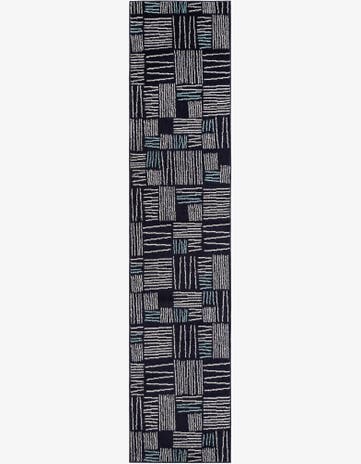 Navy Blue Hanahan Runner Rug